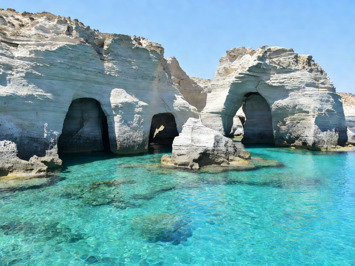 Electric blue sapphire sea cave water at the Blue Grotto in Kastellorizo